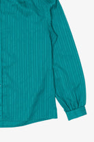 Vintage Teal Striped Ship n' Shore Button Up Blouse (1970s)