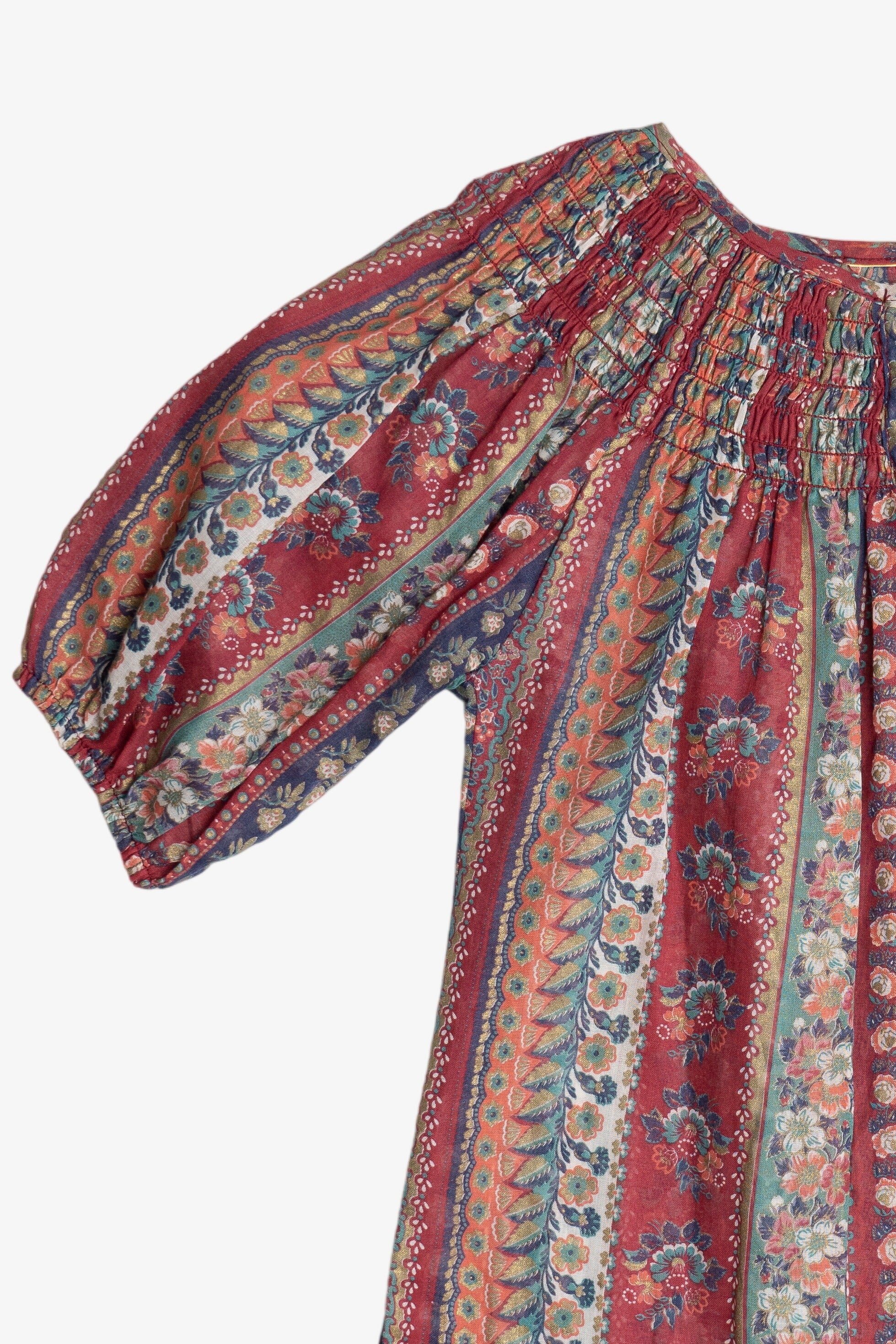 Prairie Puff Sleeve Semi-Sheer Top (1980s)