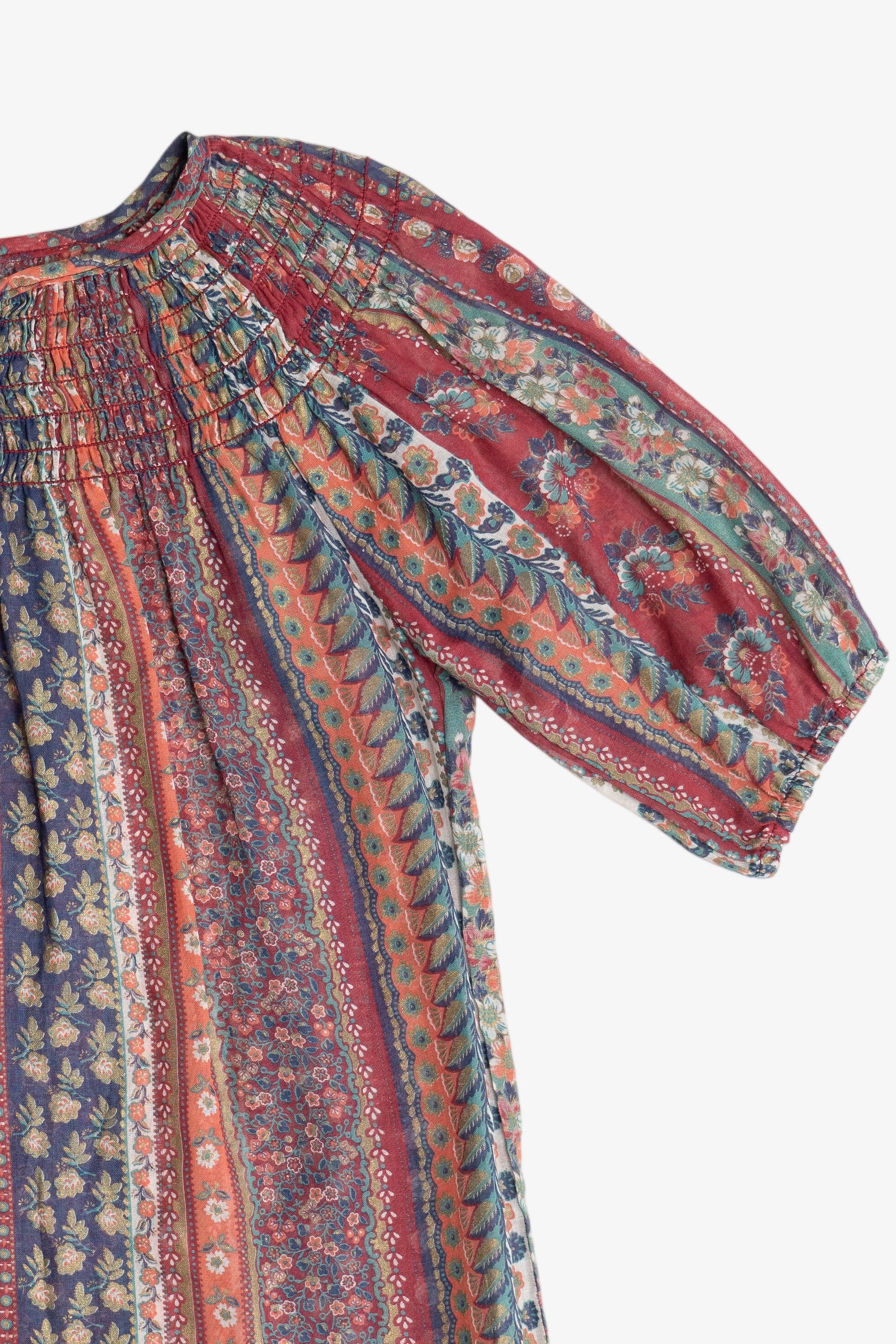 Prairie Puff Sleeve Semi-Sheer Top (1980s)