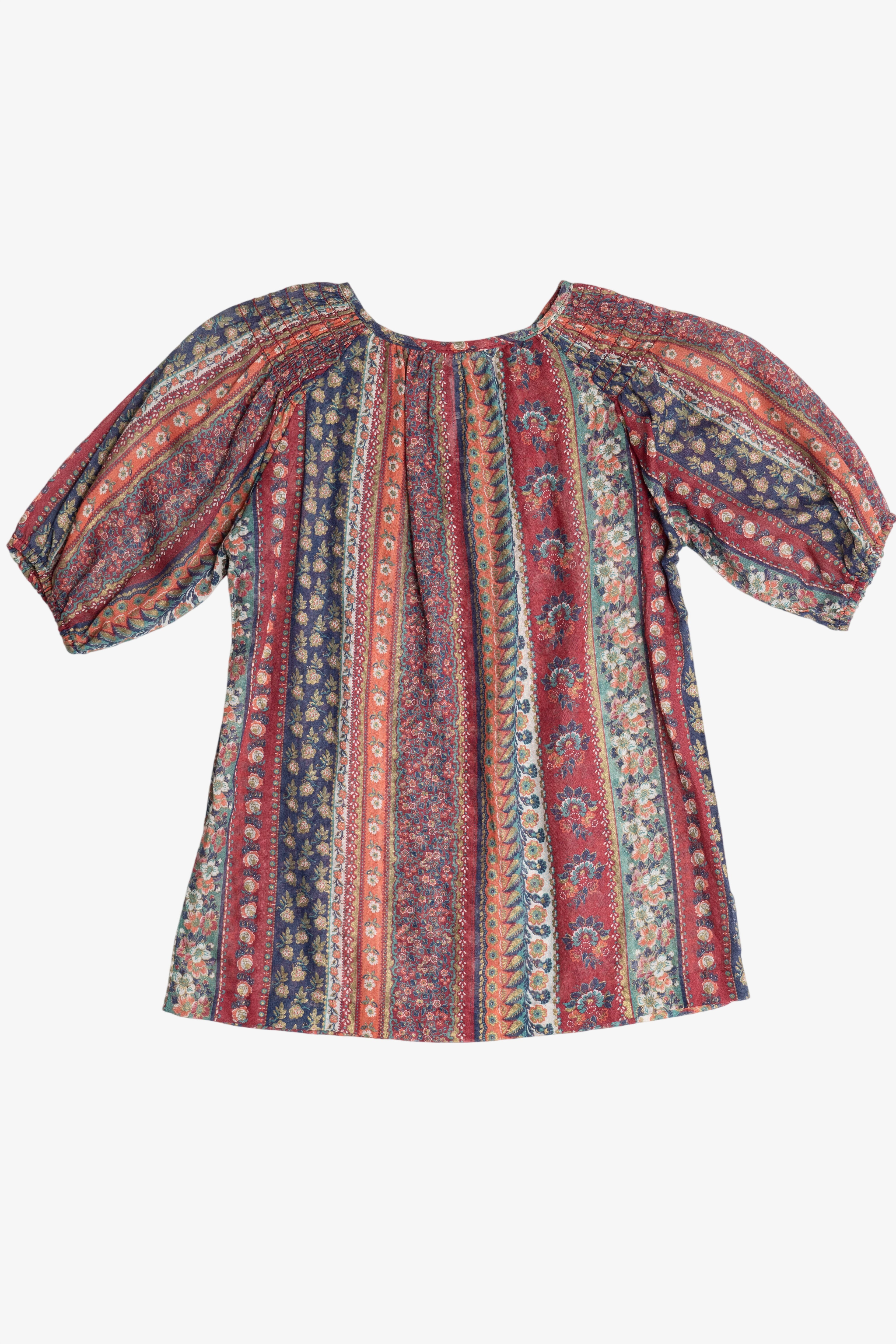 Prairie Puff Sleeve Semi-Sheer Top (1980s)