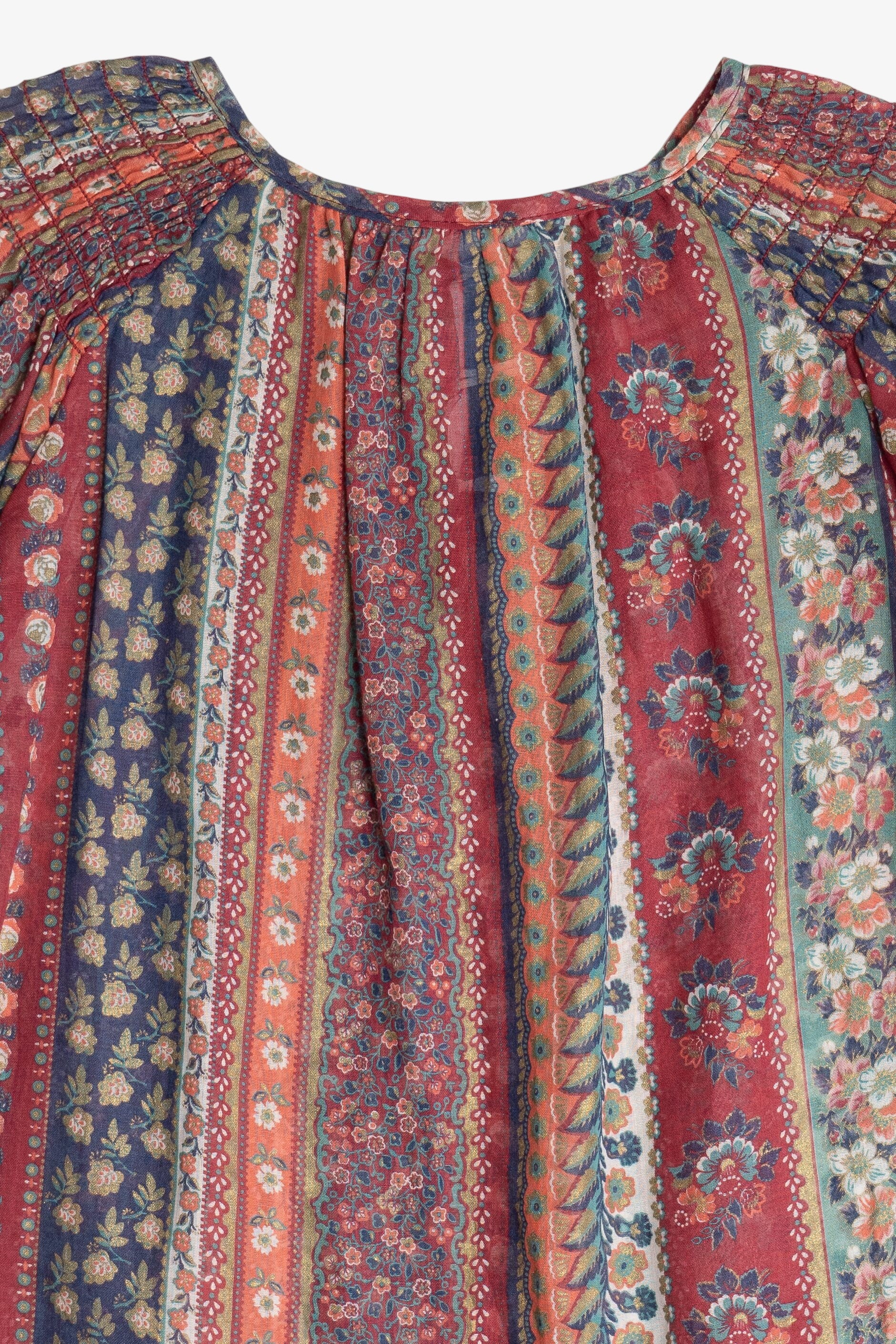 Prairie Puff Sleeve Semi-Sheer Top (1980s)