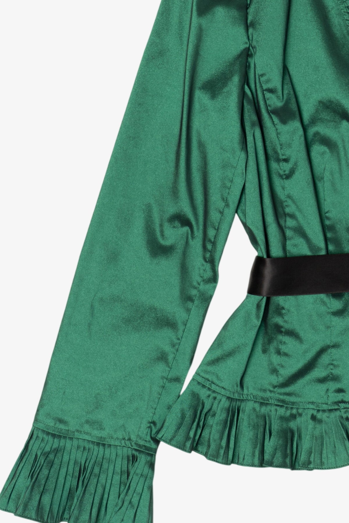 Vintage Emerald Adrianna Papell Button Up Blouse (1990s)
