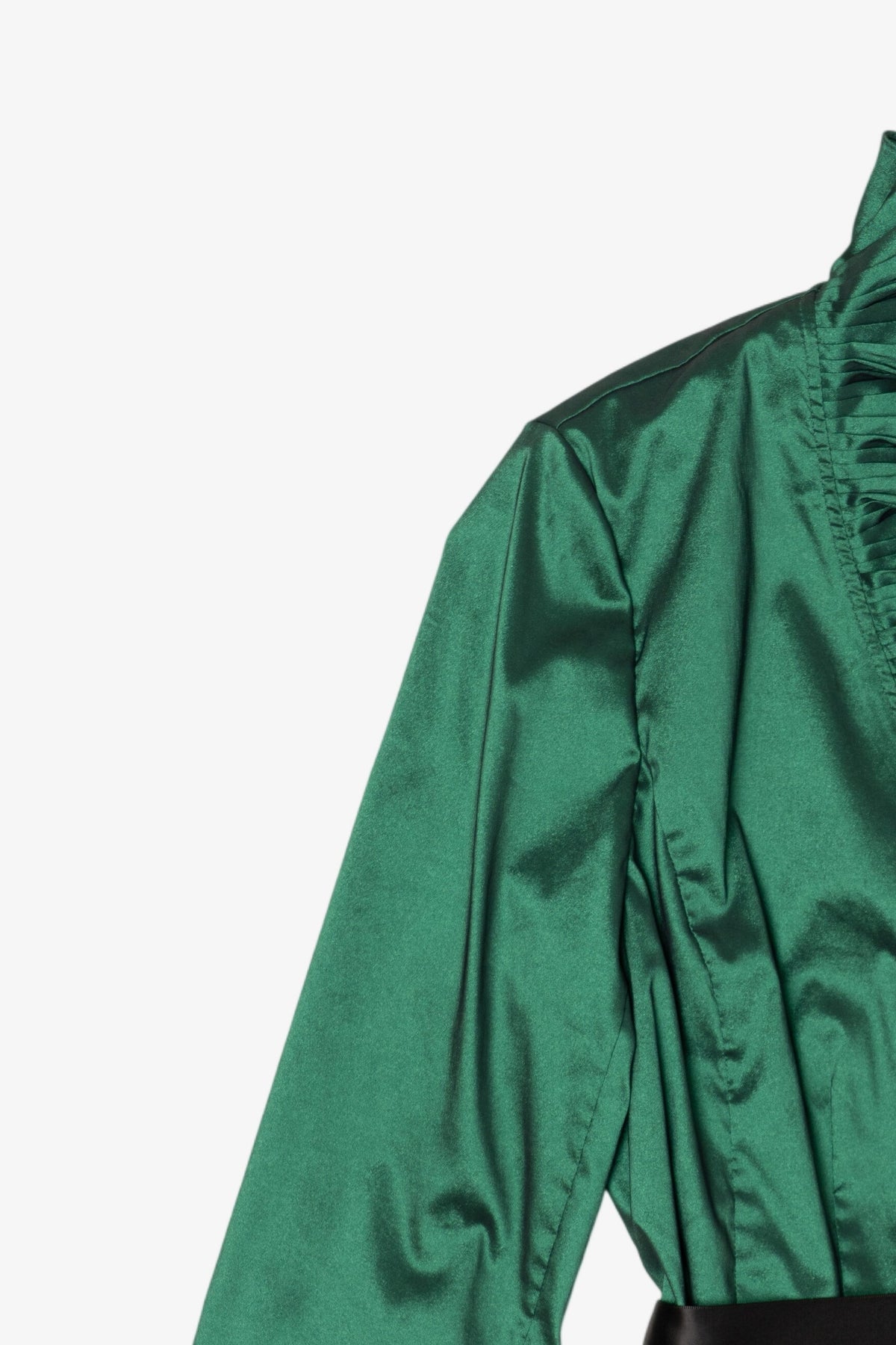 Vintage Emerald Adrianna Papell Button Up Blouse (1990s)
