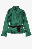 Vintage Emerald Adrianna Papell Button Up Blouse (1990s)