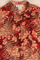 Vintage Sheer Silk Floral Button Up Blouse (1990s)