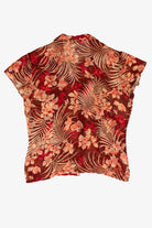 Vintage Sheer Silk Floral Button Up Blouse (1990s)