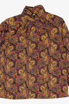 Vintage Worthington Paisley Pattern Blouse (1980s)