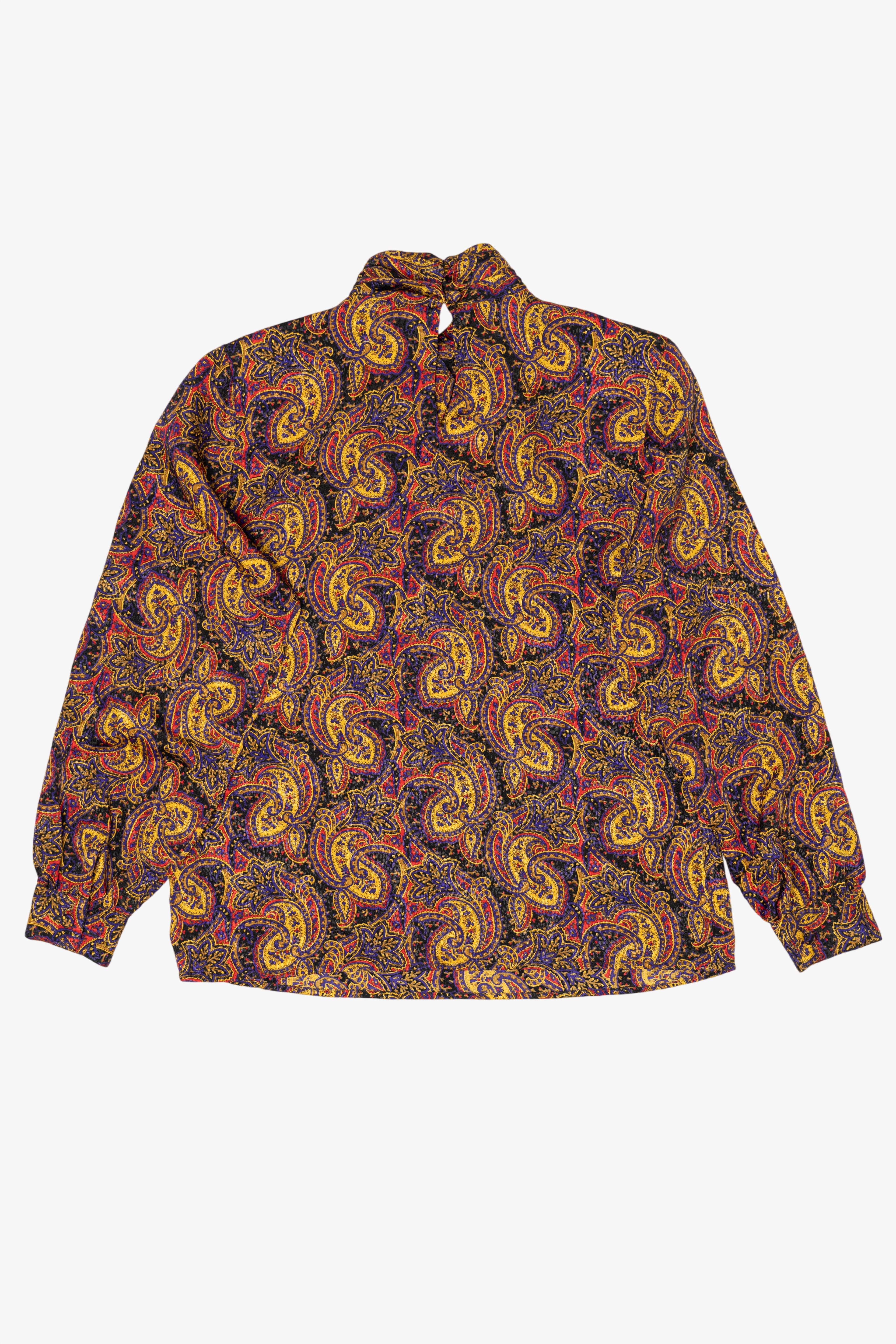 Vintage Worthington Paisley Pattern Blouse (1980s)