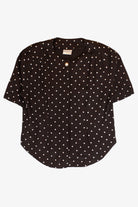 Vintage Black Polka Dot Button Up Blouse (1980s)