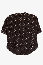 Vintage Black Polka Dot Button Up Blouse (1980s)