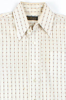 Brown Dot Striped Button Up Shirt