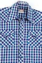 Blue Plaid Button Up Shirt 3