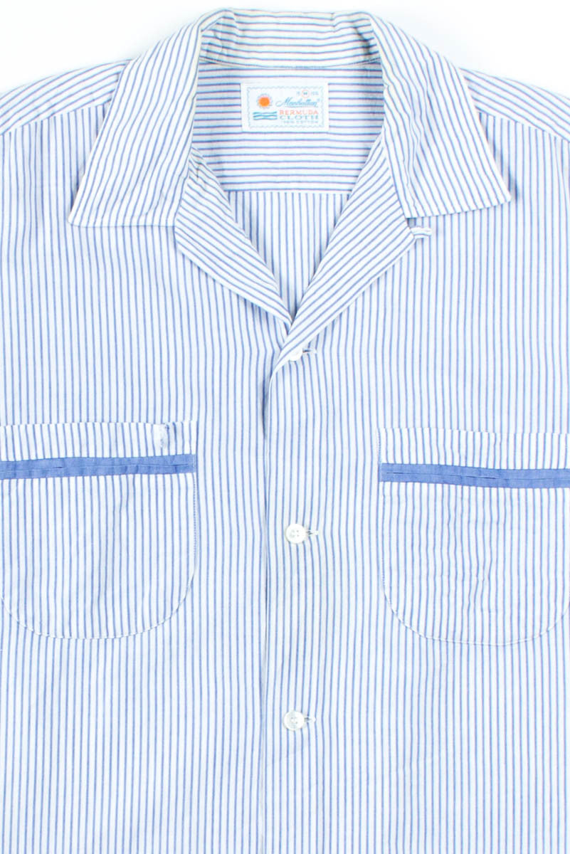 Blue Striped Button Up Shirt