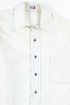 White Stitched Button Up Shirt