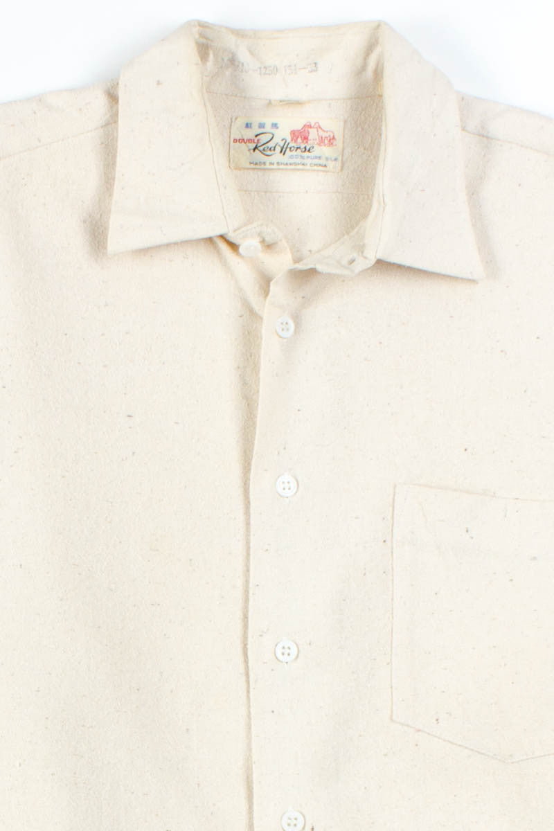 Raw Silk Button Up Shirt