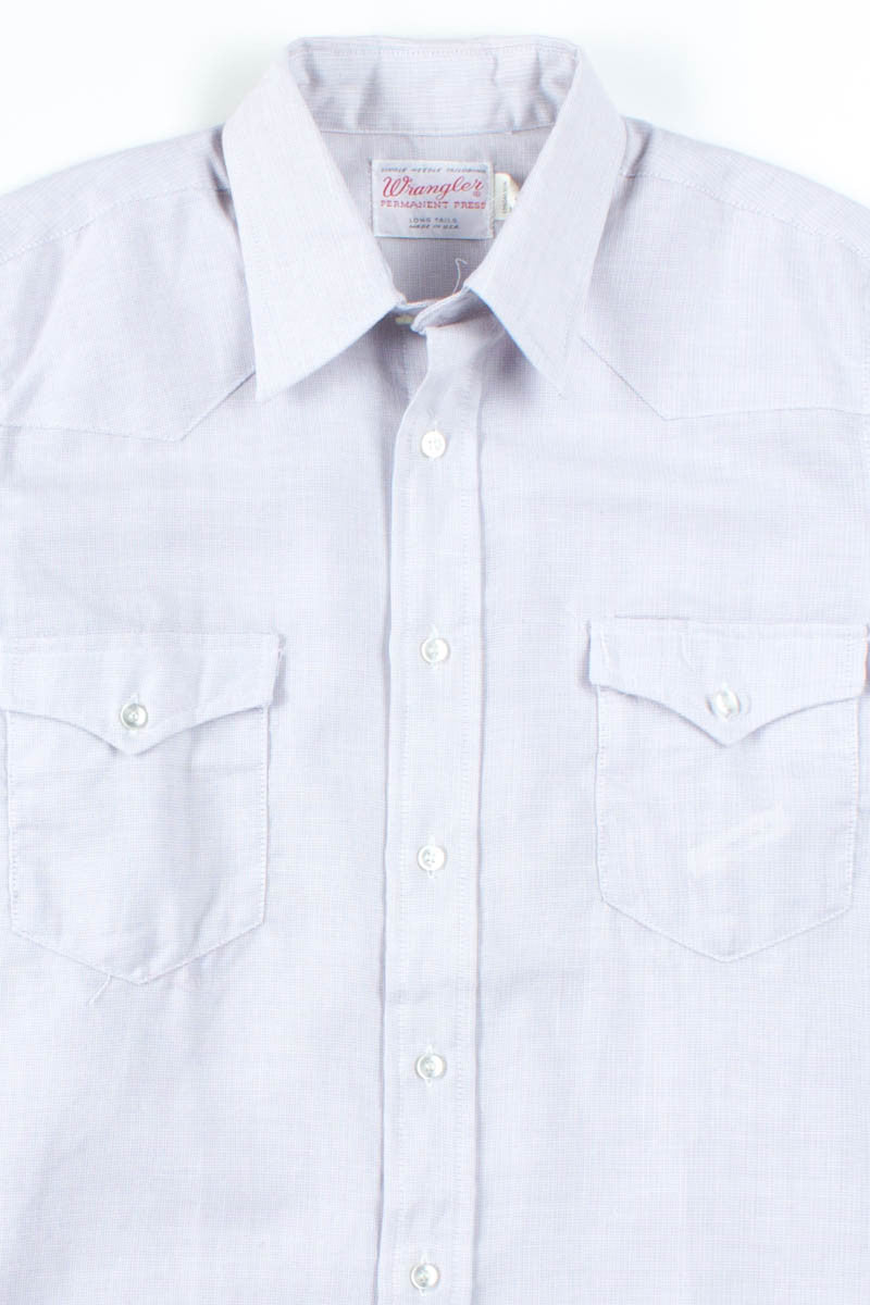 Blue Pink Wrangler Button Up Shirt