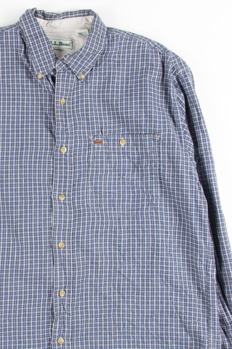 Blue Plaid Button Up Shirt