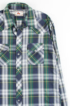 Blue & Green Plaid Button Up Shirt