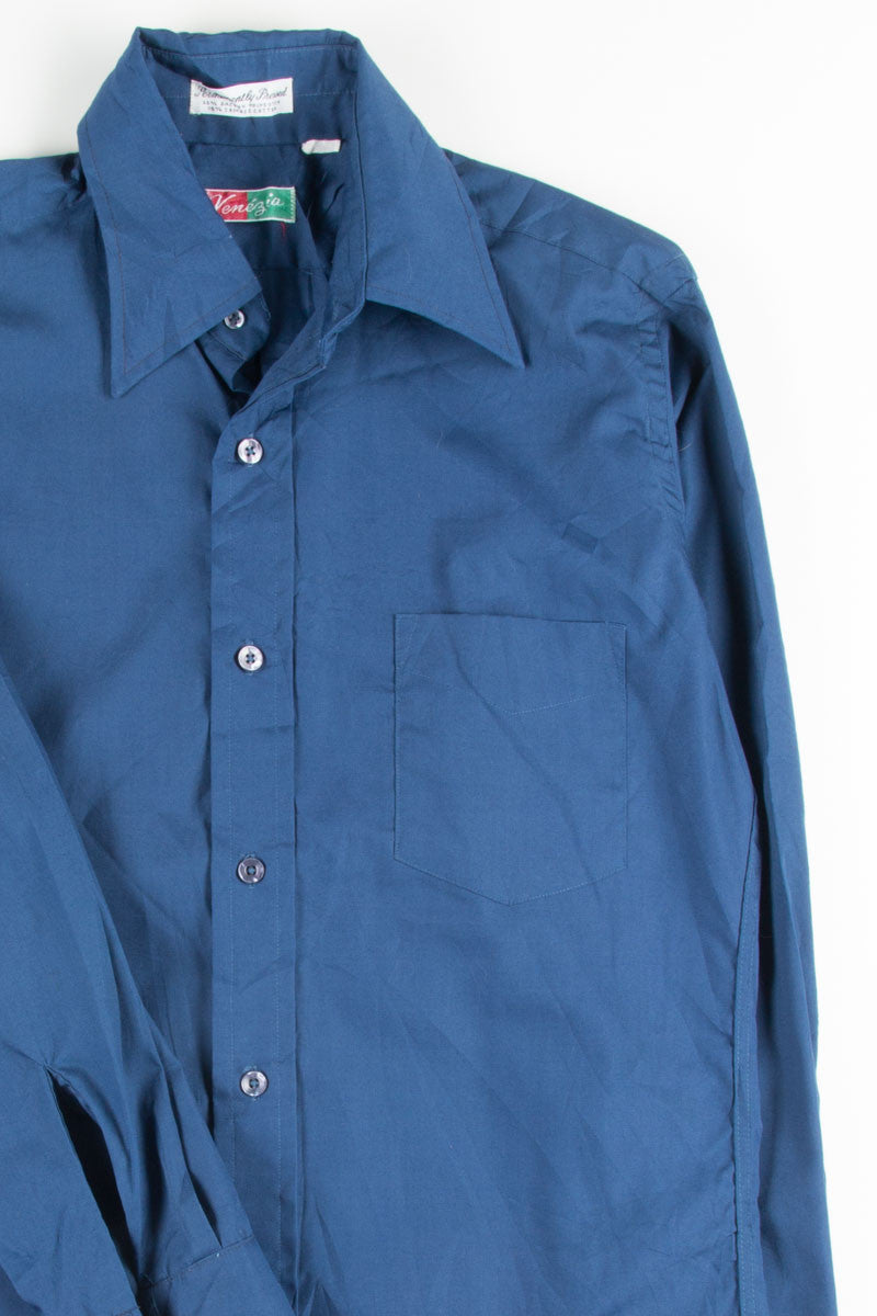 Navy Long Sleeve Button Up Shirt