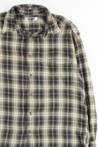 Tan & Green Plaid Button Up Shirt