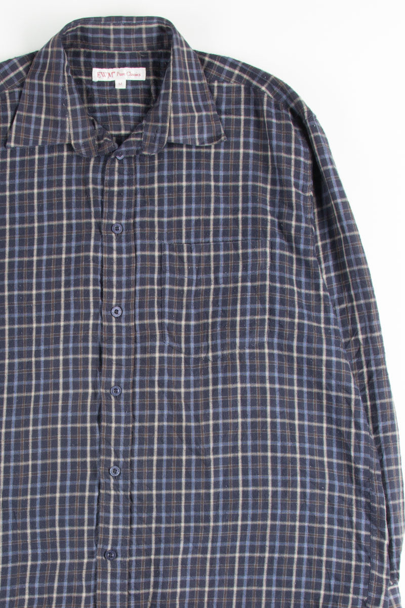 Blue Plaid Button Up Shirt 9