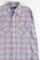 Blue Plaid Button Up Shirt 2