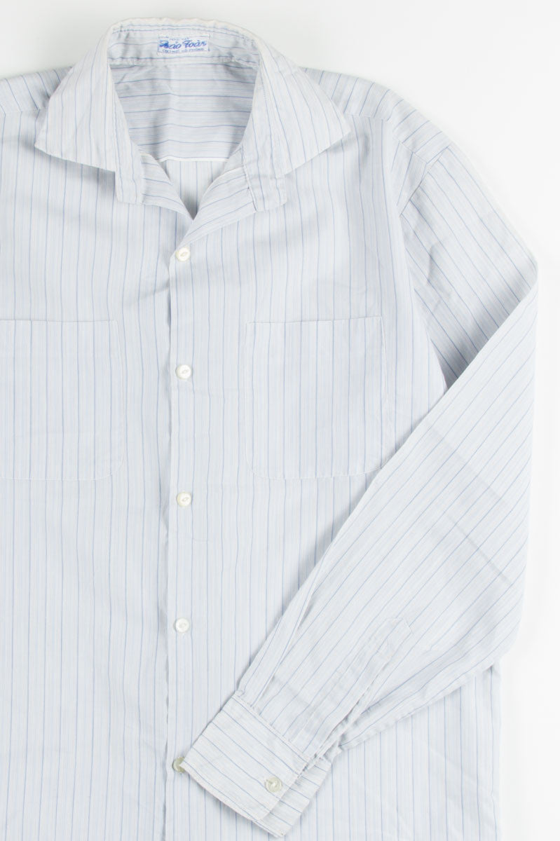 Blue Striped Button Up Shirt 1