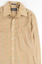 Brown Striped Button Up Shirt