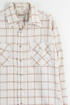 Beige Plaid Button Up Shirt