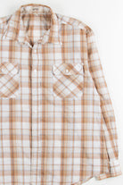 Brown Plaid Button Up Shirt