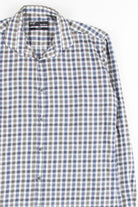 Blue & Grey Plaid Button Up Shirt