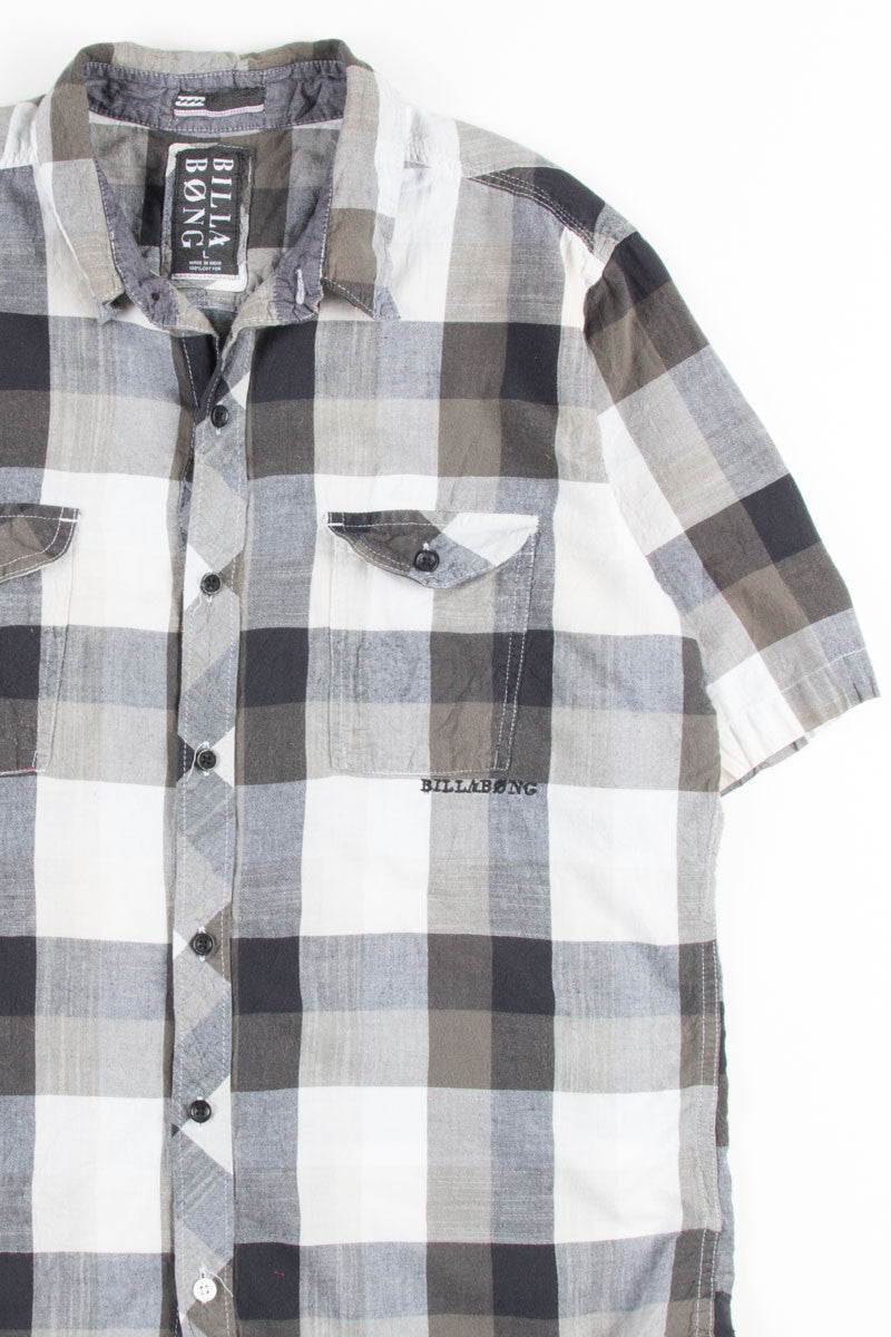 Black Plaid Button Up Shirt 1