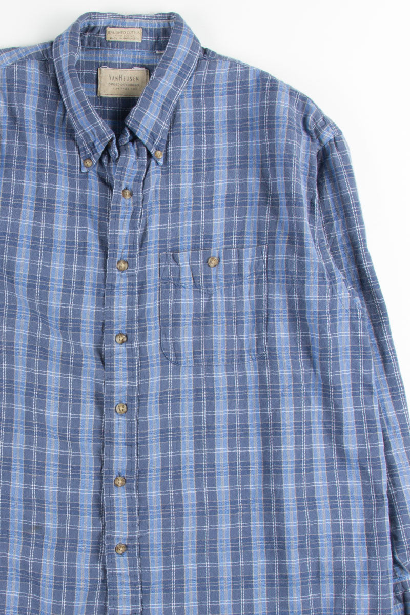Blue Plaid Button Up Shirt 12