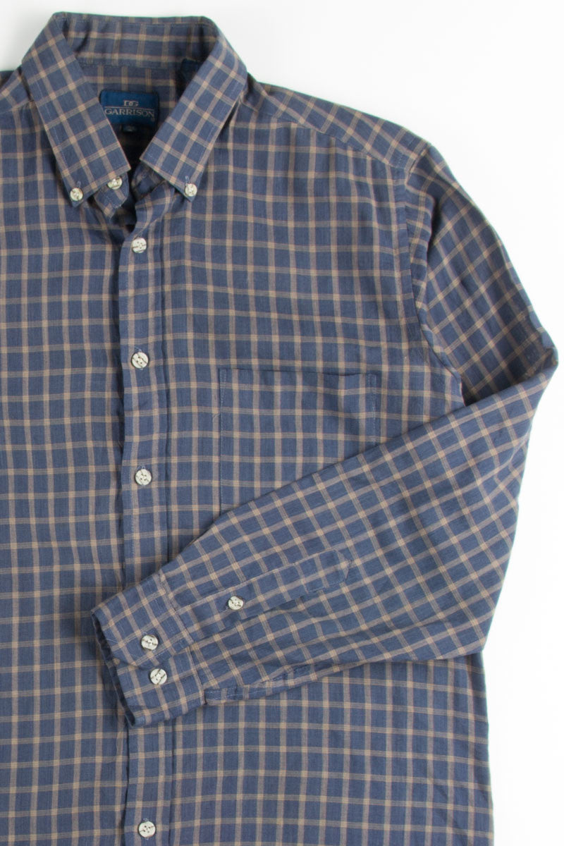 Grey Plaid Button Up Shirt 2