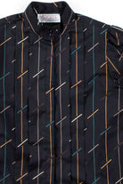 Black Pastel Stripes Button Up Shirt
