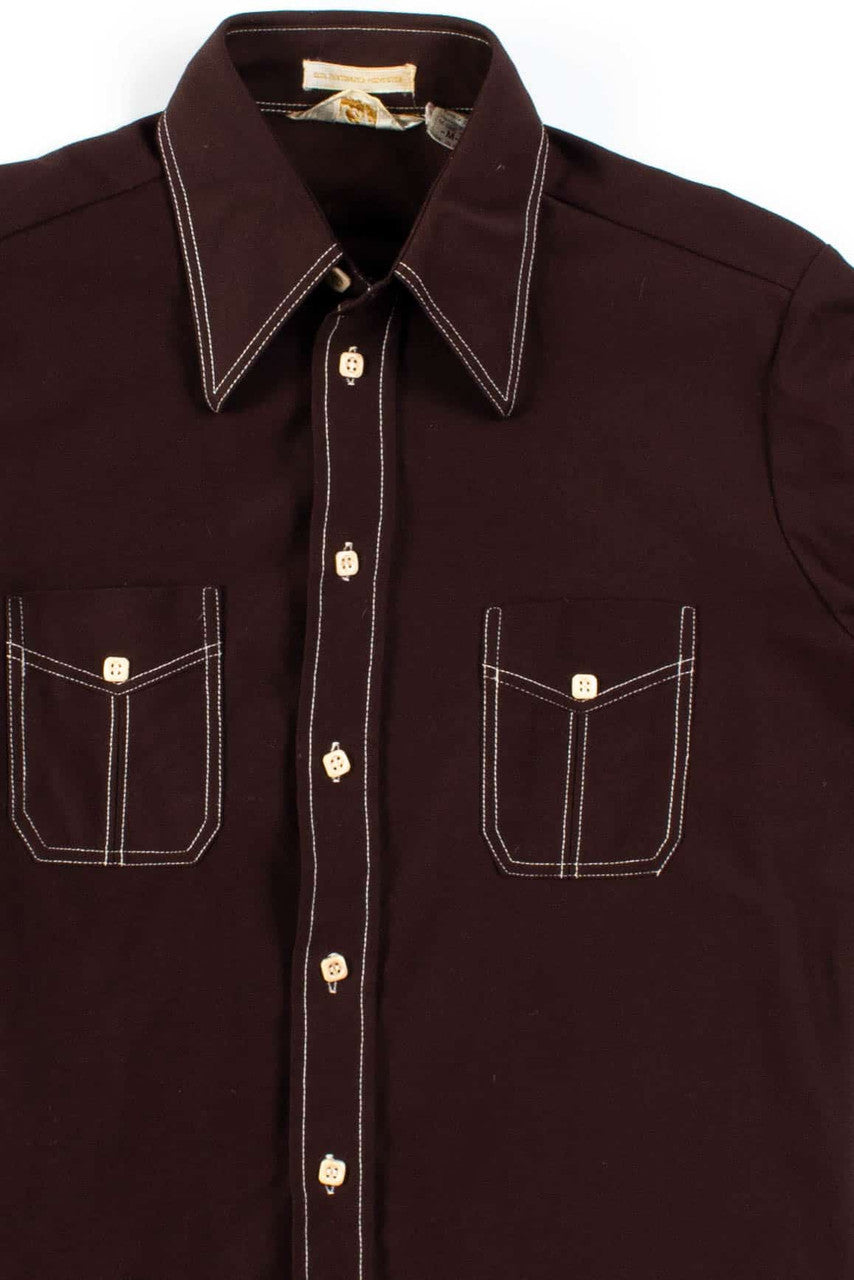 Brown Vintage Button Up Shirt