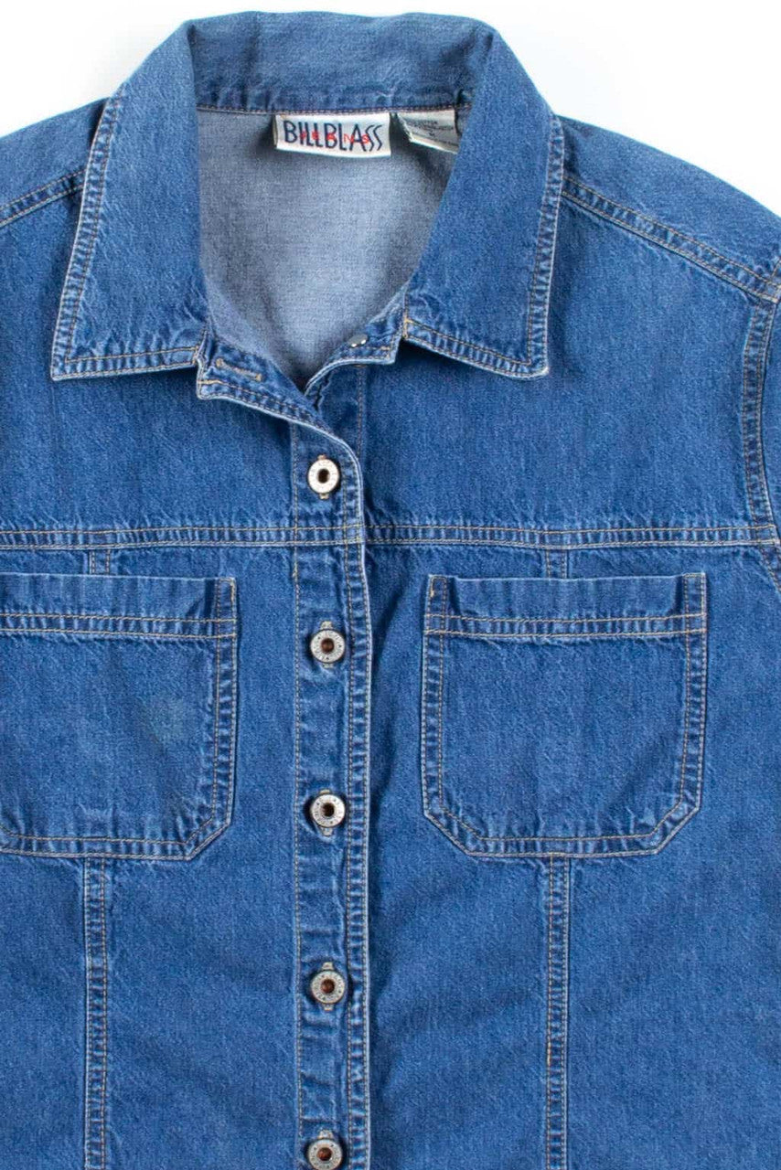 Short Sleeve Denim Button Up Shirt