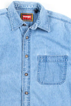 Short Sleeve Denim Wrangler Button Up Shirt
