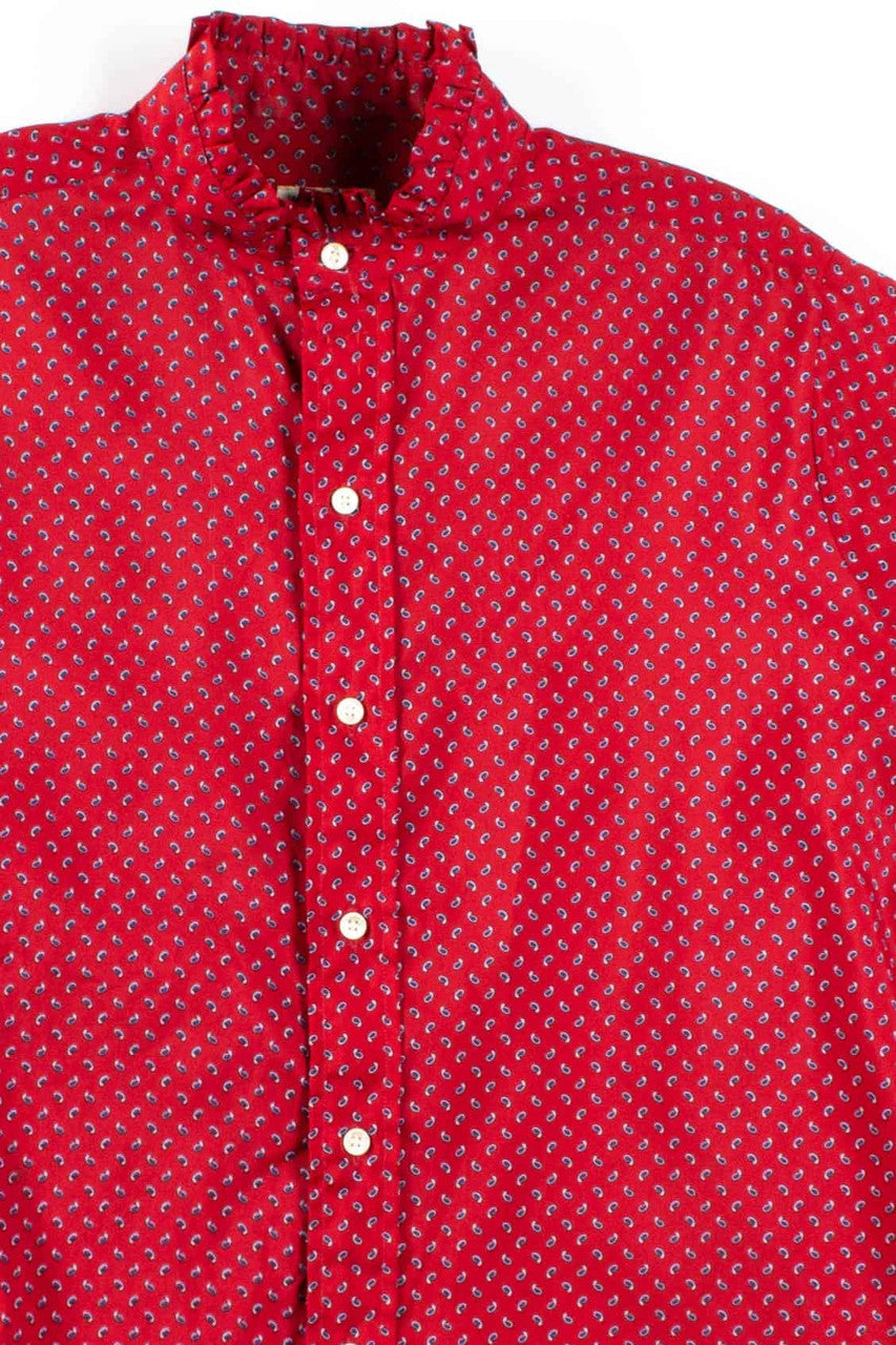 Mini Paisley Print Button Up Shirt