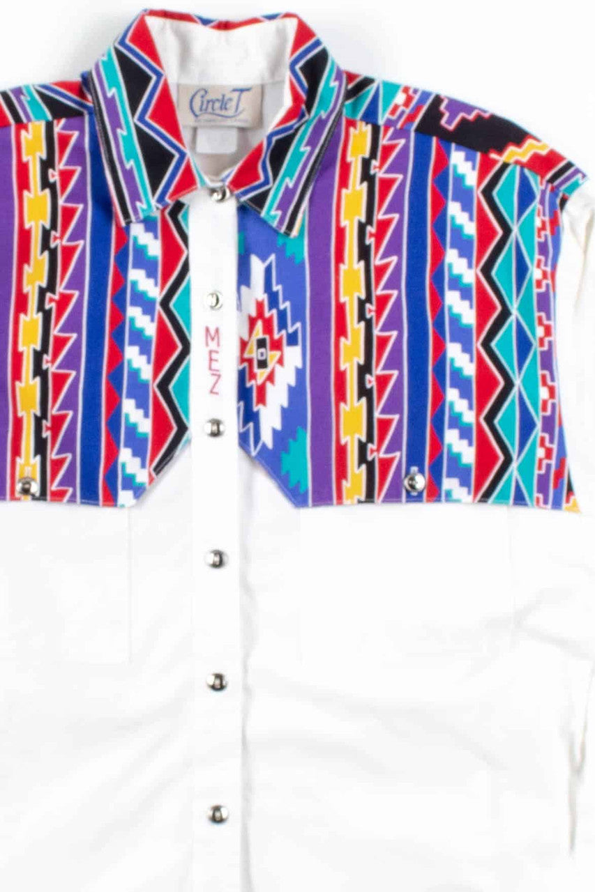 Multicolor Geometric Button Up Shirt