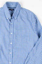 Sky Blue Plaid Button Up Shirt