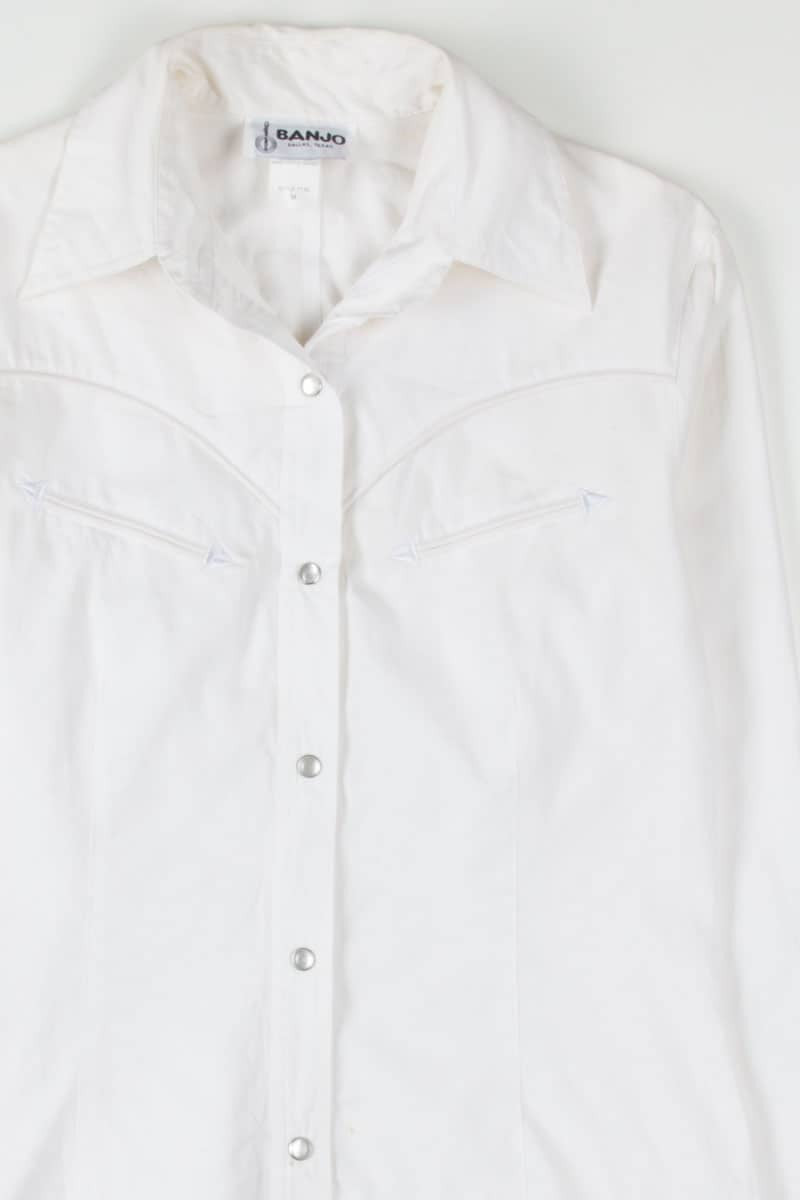 Western White Button Up Shirt