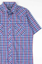 Blue Western Wrangler Button Up Shirt