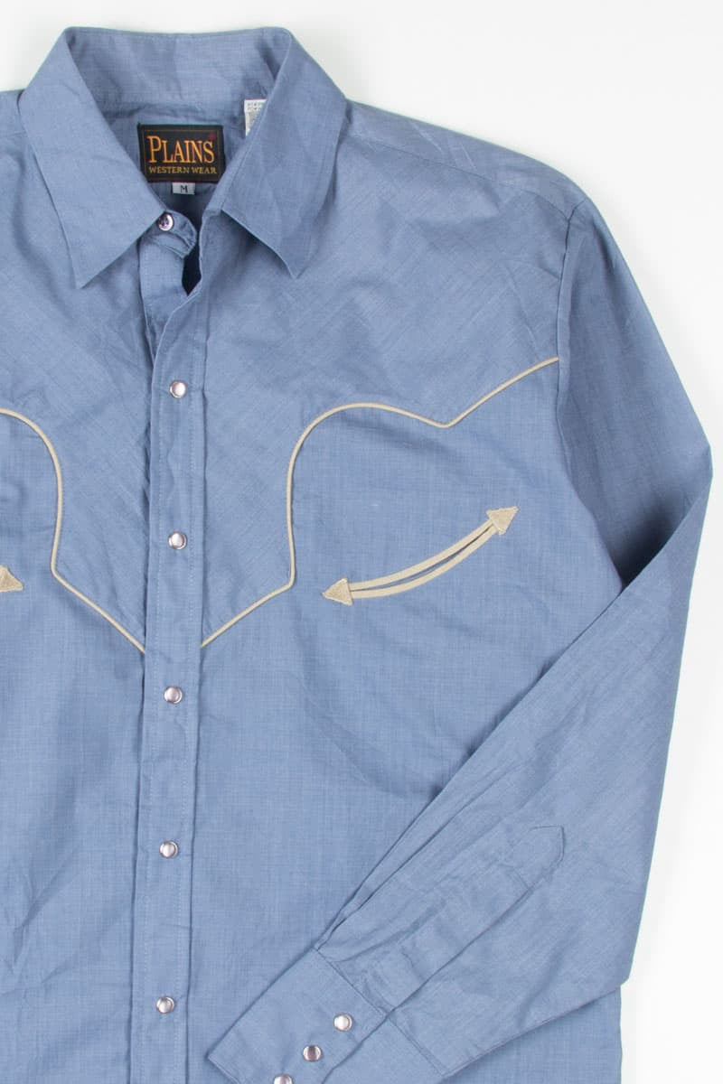 Blue Western Button Up Shirt