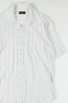 Vintage Mesh Striped Button Up Shirt