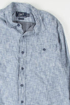 Blue Knit Button Up Shirt