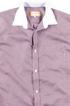 Vintage Diamond Pattern Button Up Shirt