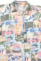Pastel Abstract Button Up Shirt