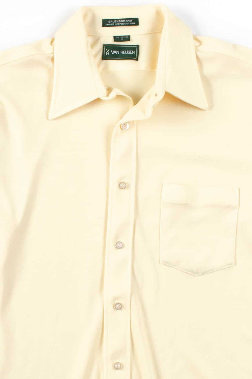Yellow Half Sleeve Button Up Shirt