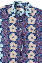 Blue Watercolor Floral Button Up Shirt